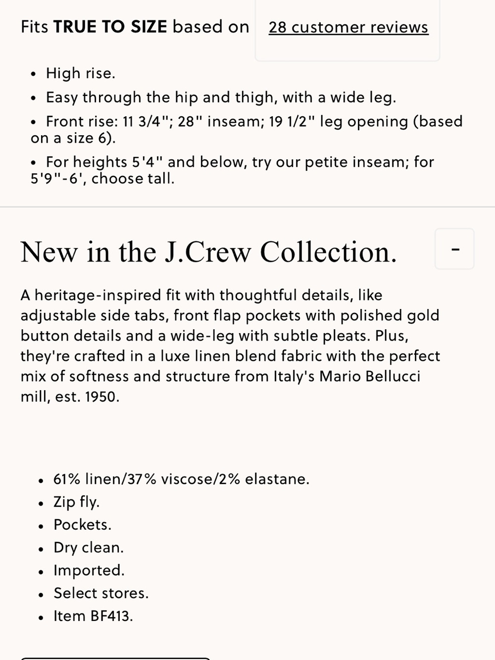 NWOT J. Crew Collection side-tab trouser in Italian linen blend - Picture 2 of 7